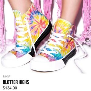 UNIF blotter tie dye sneakers size 9.5
